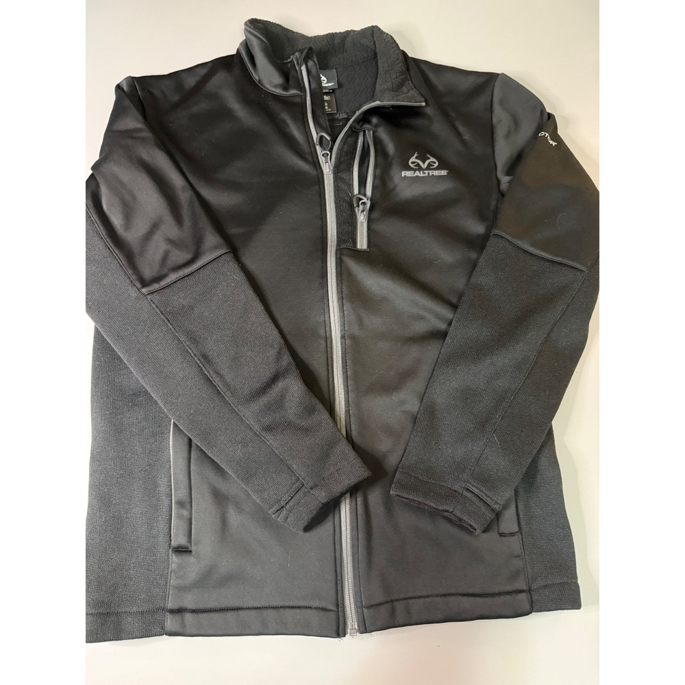 Realtree Mens Scent-Factor Full Zip Jacket Black Hunting Coat TJ10021 M
